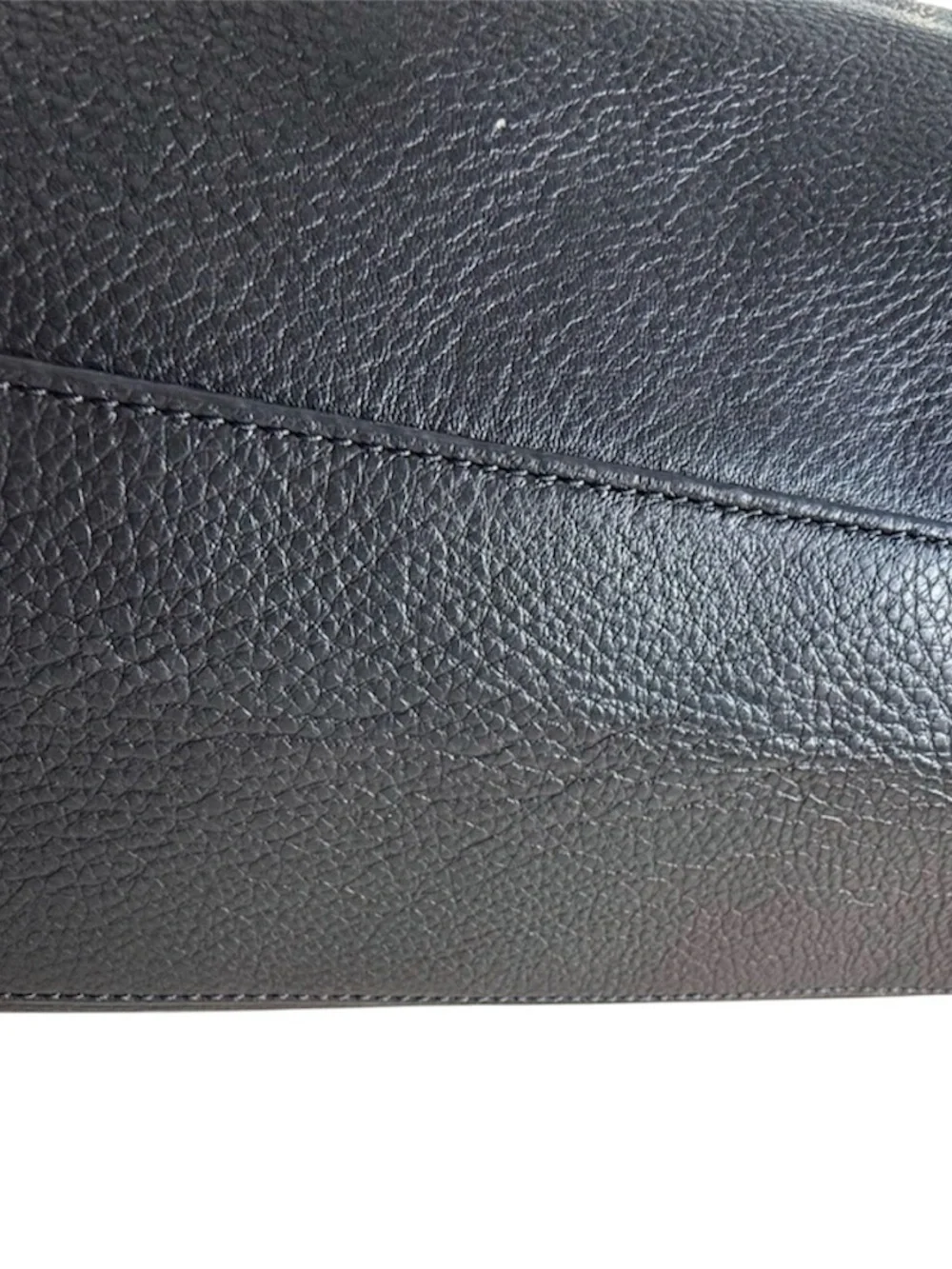 KATE SPADE BLACK PEBBLED LEATHER DOUBLE HANDLE SHOULDER TOTE